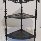 Cast iron corner shelf