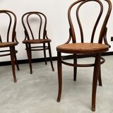 4 bentwood bistro chairs, circa 1910