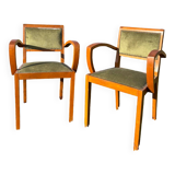 Pair of bridge armchairs 1950