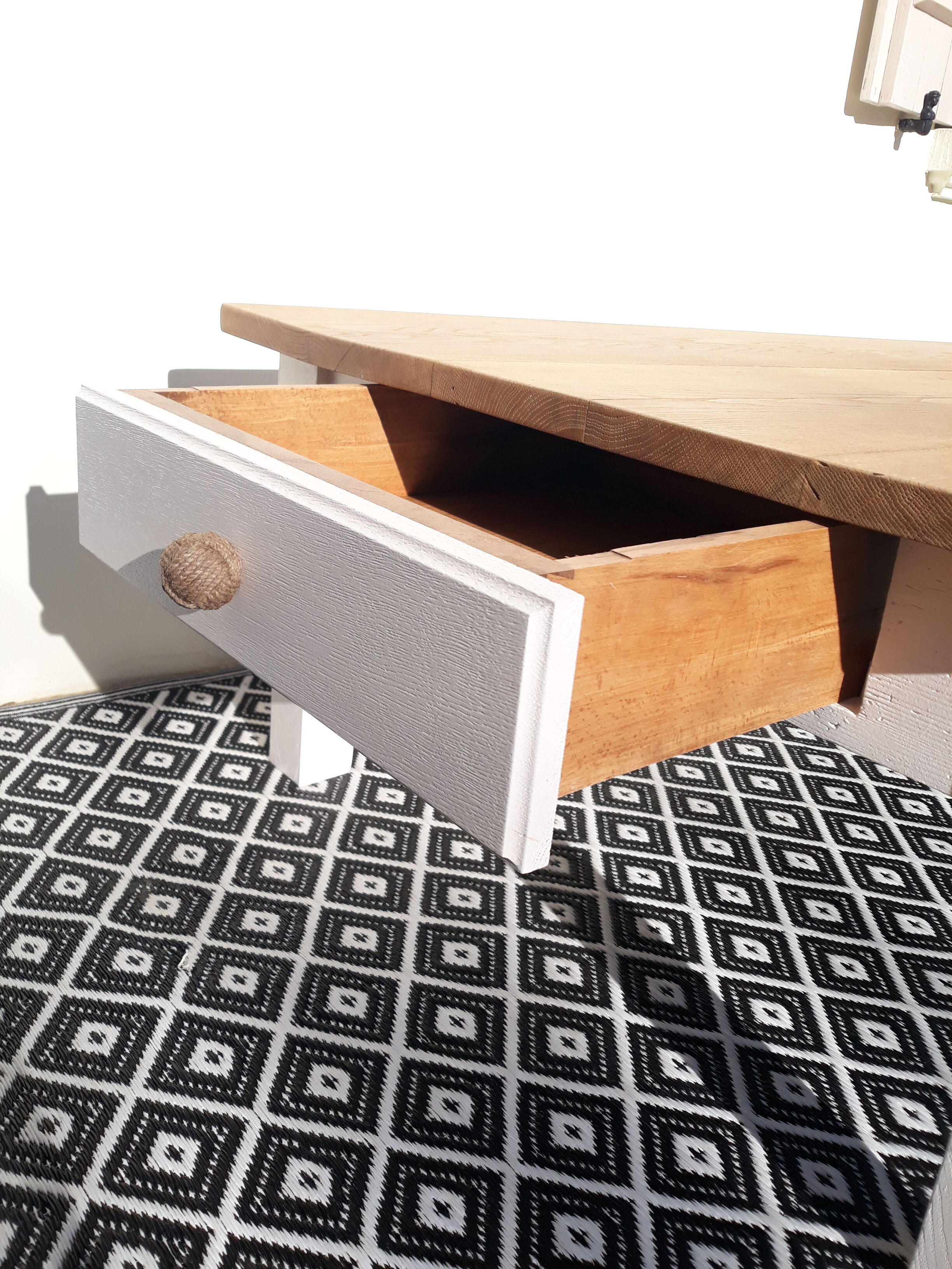 Solid oak farm coffee table