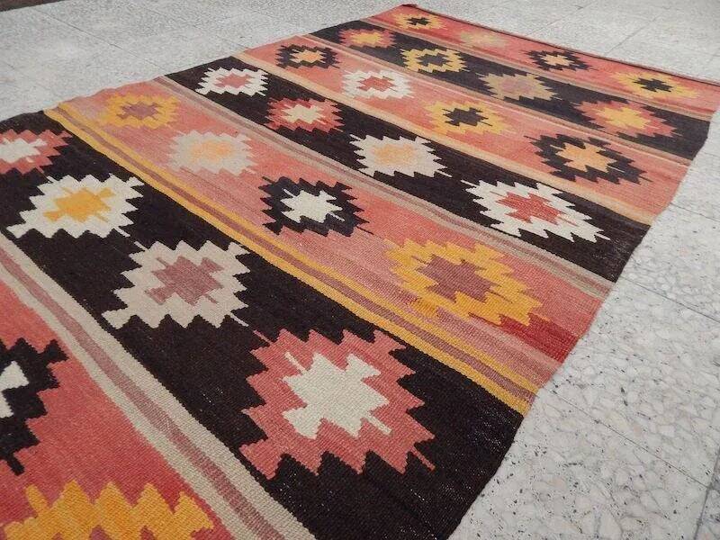 Vintage Turkish hallway rug 128x285 cm