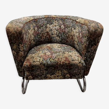 Chromed armchair by Jindrich Halabala