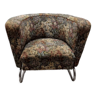 Chromed armchair by Jindrich Halabala