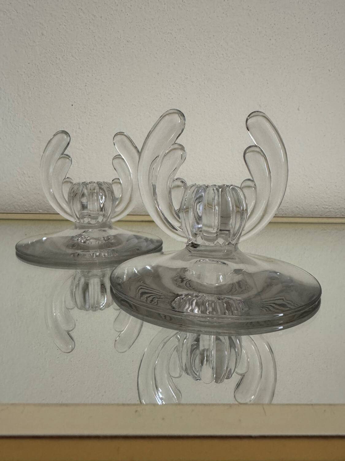 Art Deco crystal candle holder