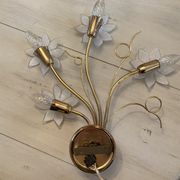 Glass and gold metal wall light