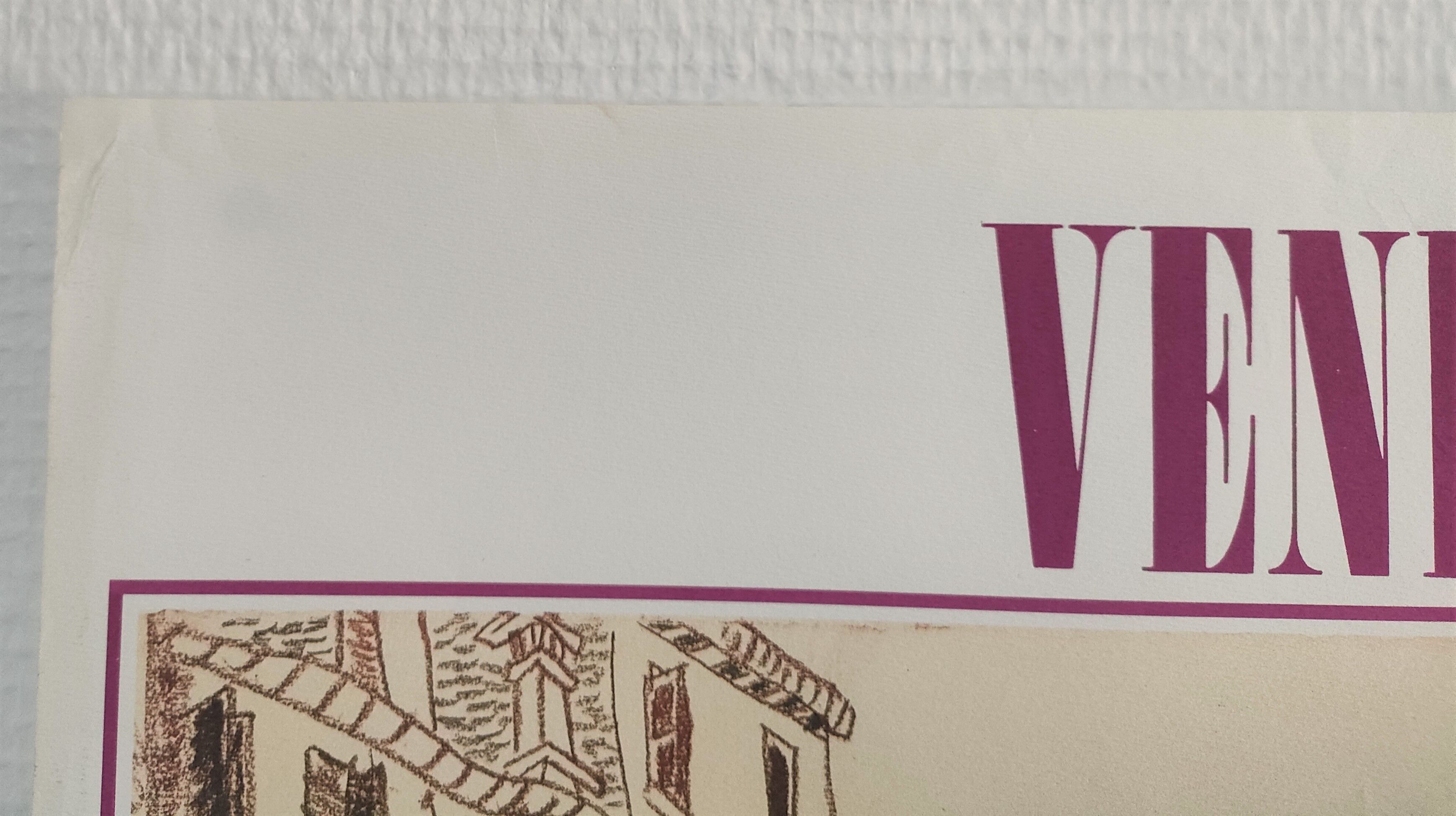 Original poster exhibition Venezia Henri Landier Paris 1988