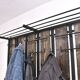 Porte-manteau vintage en métal et bois avec étagère à chapeaux, années 1970