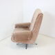 Midcentury swivel leather armchair, peem, finland, 1970s