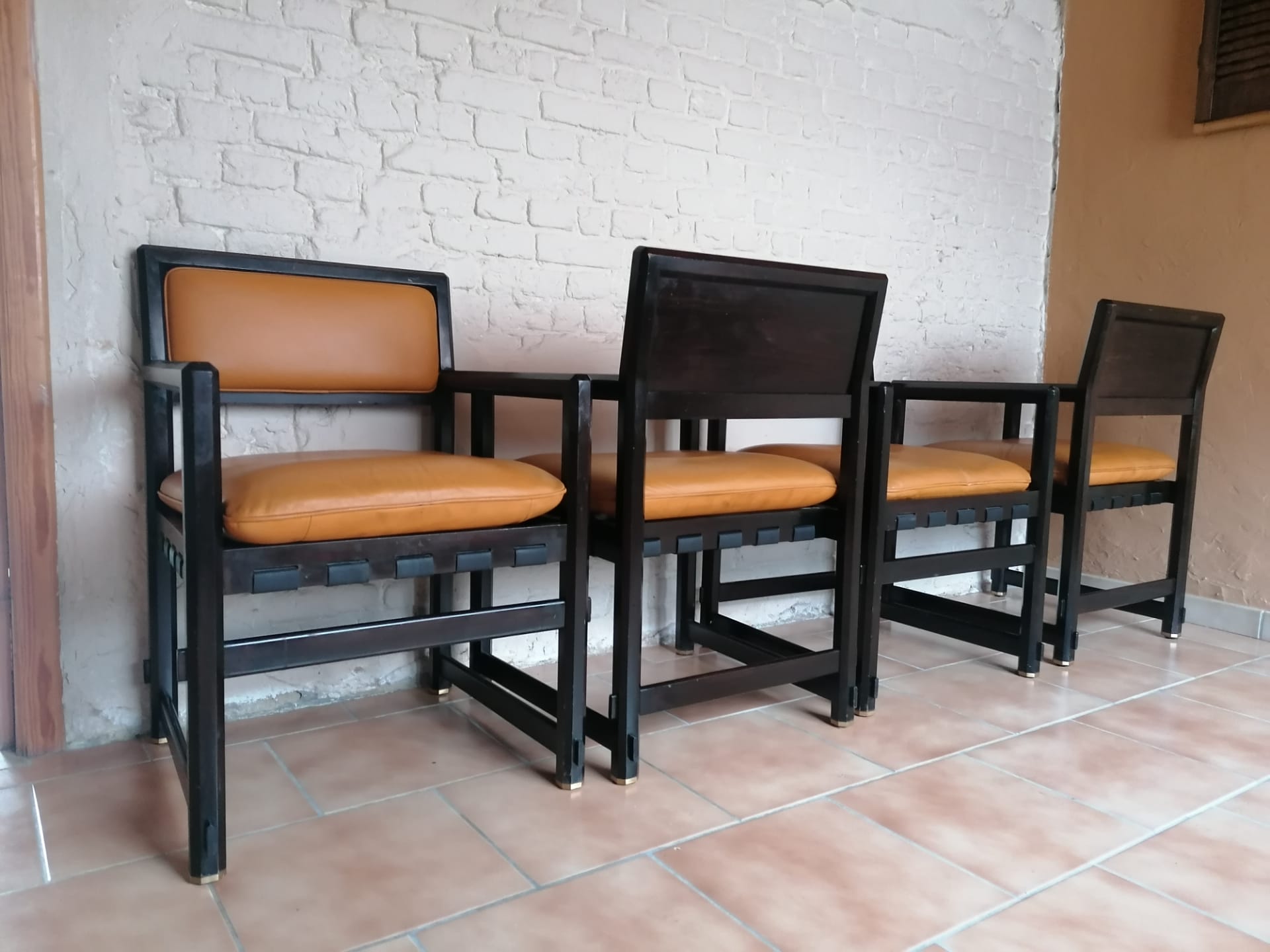 Wooden armchairs, design J.Wormley, Dunbar USA edition