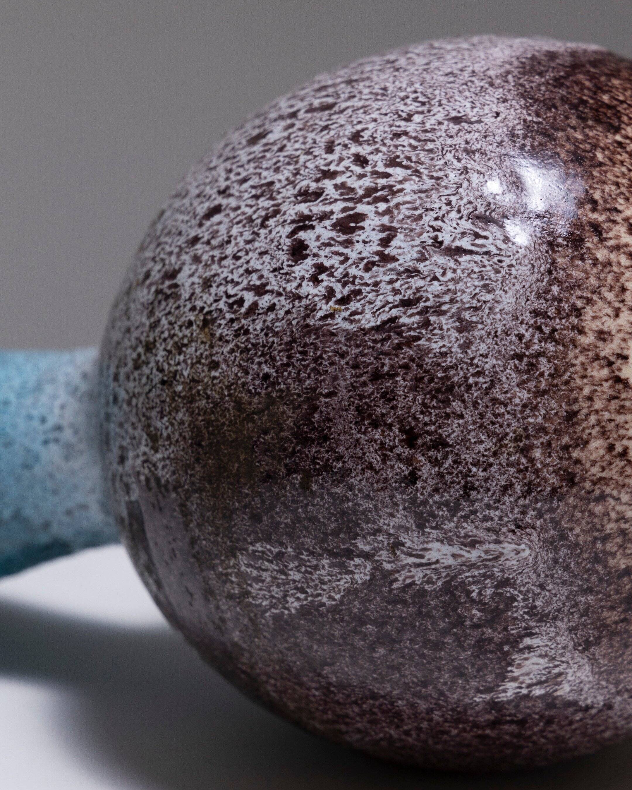 Vase en faïence accolay, 1950s