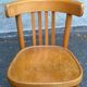 1960s light wood bistro chair signed