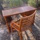 Bureau et fauteuil rotin et bambou vintage
