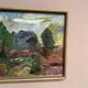 Mid-Century Oil on Canvas "Landscape" by Gunnar G, Vintage & Framed 49x41cm