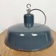 Industrial Grey Enamel Pendant Lamp from Siemens, 1930s
