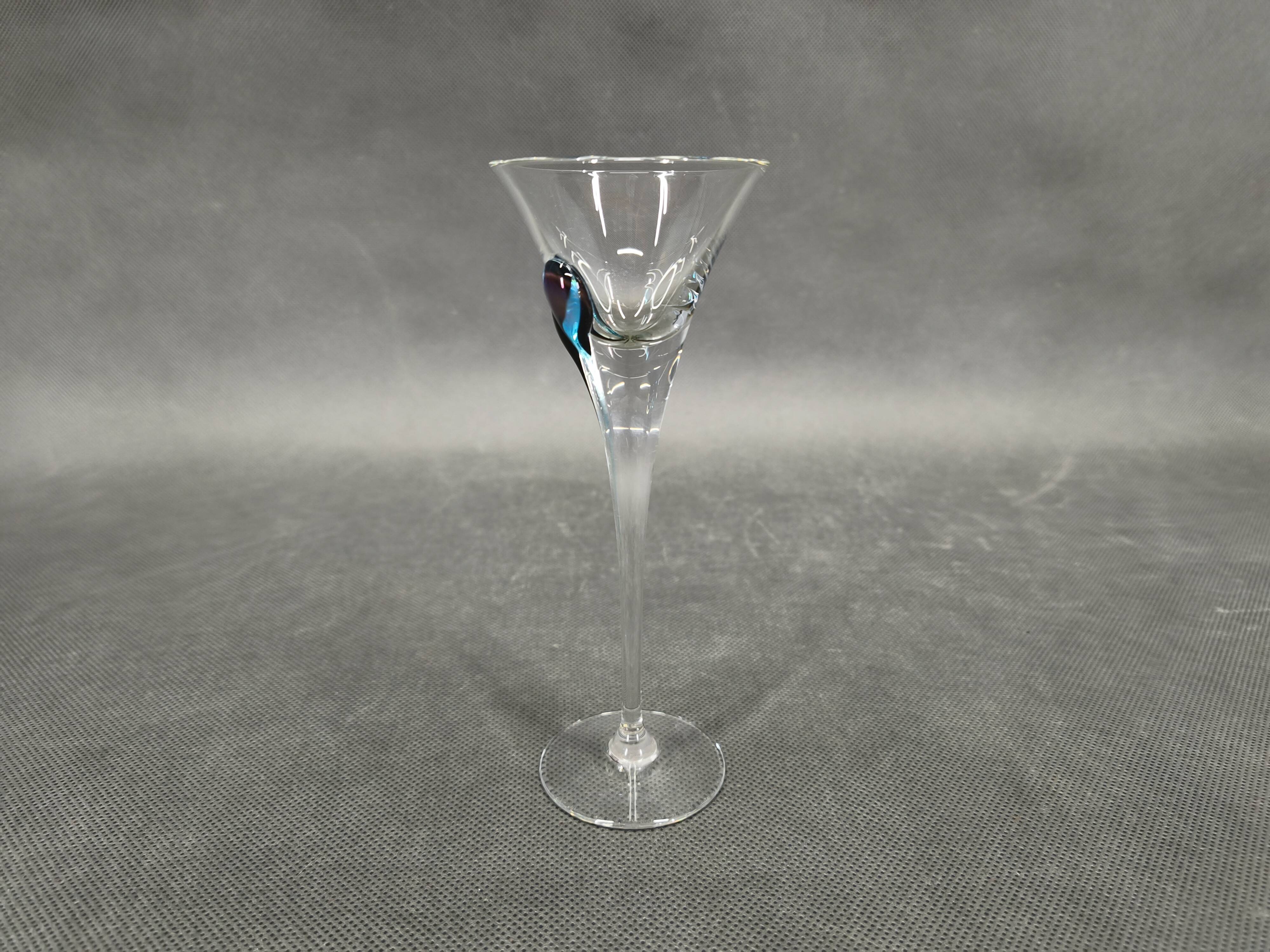 Hand-blown crystal carafe Bohemian Crystalex and a set of six glasses, 1990s.