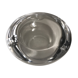 Cendrier cristal cristallerie d'art Vannes france forme ronde vintage