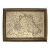 Framed old engraving from Lille, by Pierre Mortier, Amsterdam, 50x37cm
