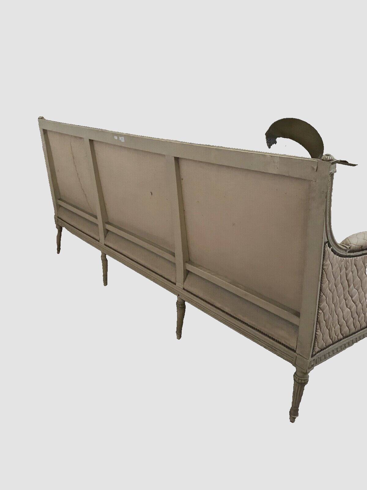 Louis XVI style bench in 20th century patinated beech
