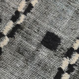 Black & beige turkish runner rug 72x284cm