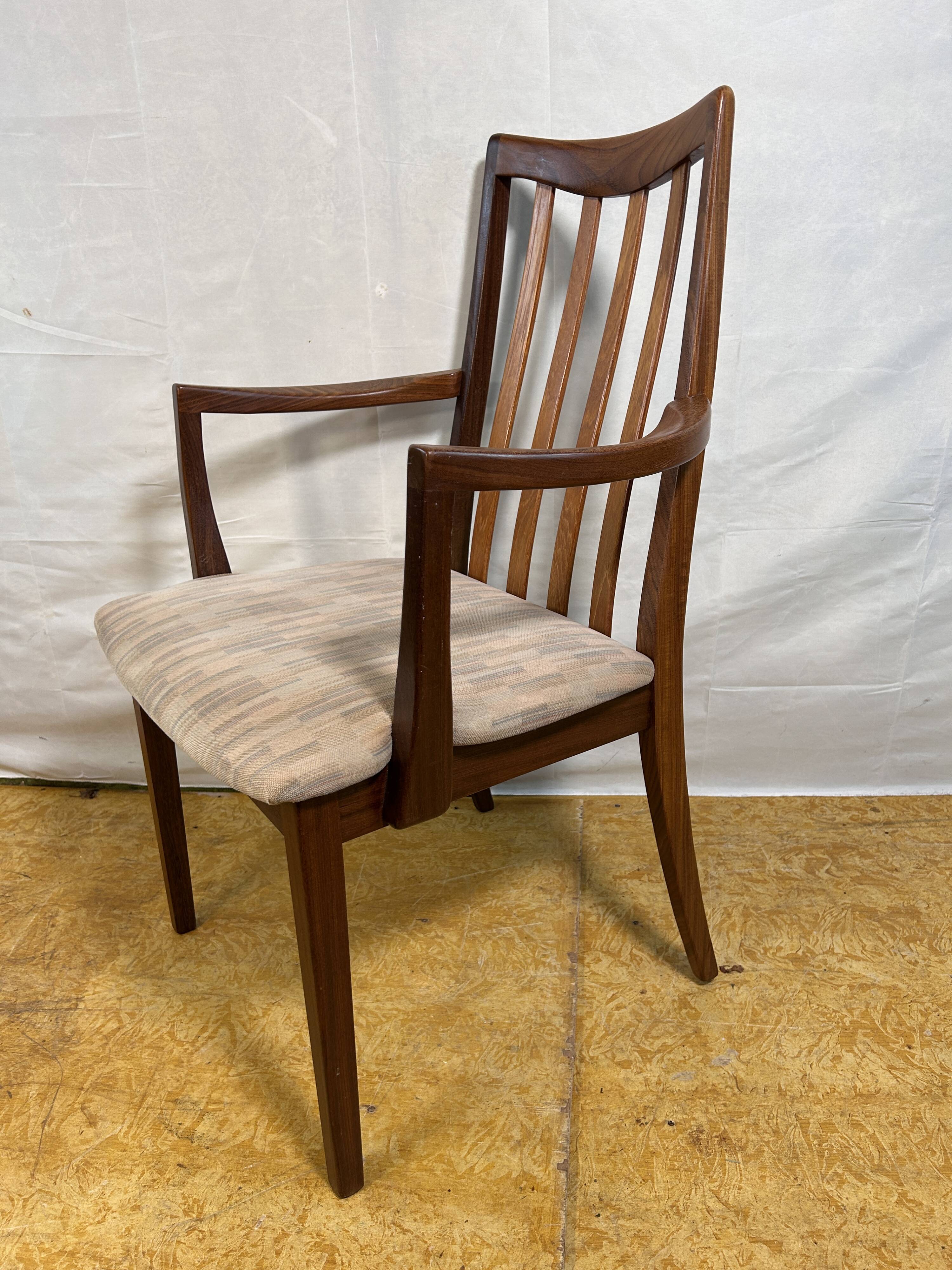Lot de 6 chaises de salle à manger rétro vintage en teck du milieu du siècle par GPlan 1970 Design