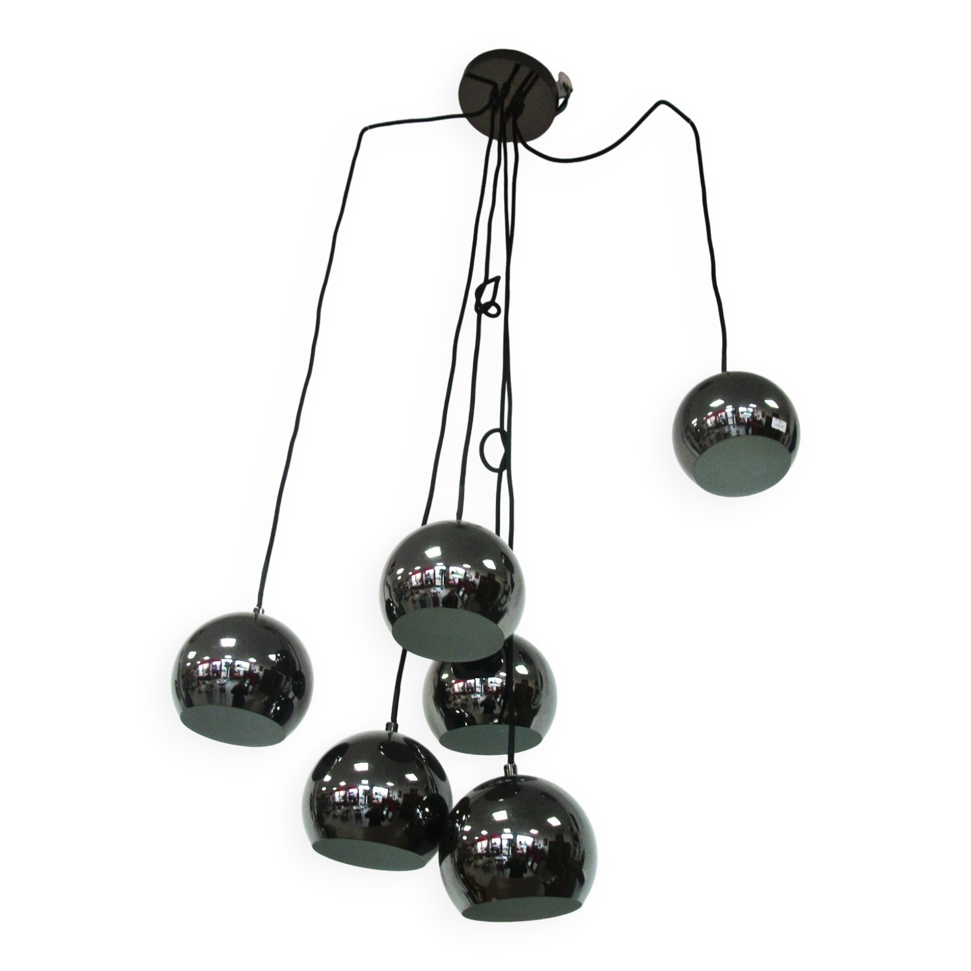 Space age 6 ball light fixture
