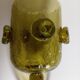 Olive green mouth-blown crackled glass