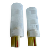 Vintage brass and glass sconces, 1970s, set of 2