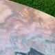 Oval living room table in onyx