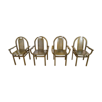 4 Vintage Armchairs Baumann Model Argos 1990 / 2000