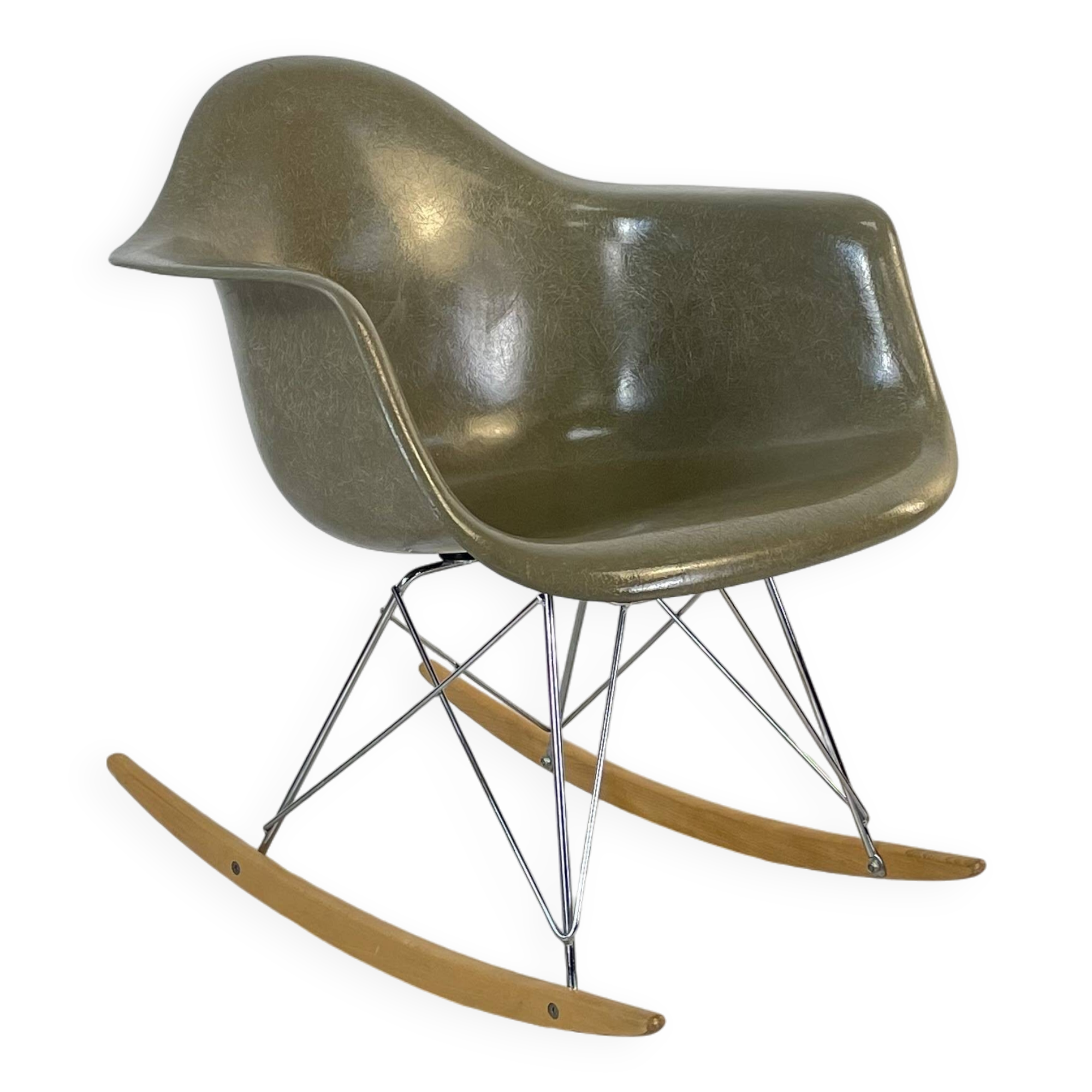 Eames Herman Miller 1950s RAR rocking chair in raw umber