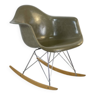 Eames Herman Miller 1950s RAR rocking chair in raw umber