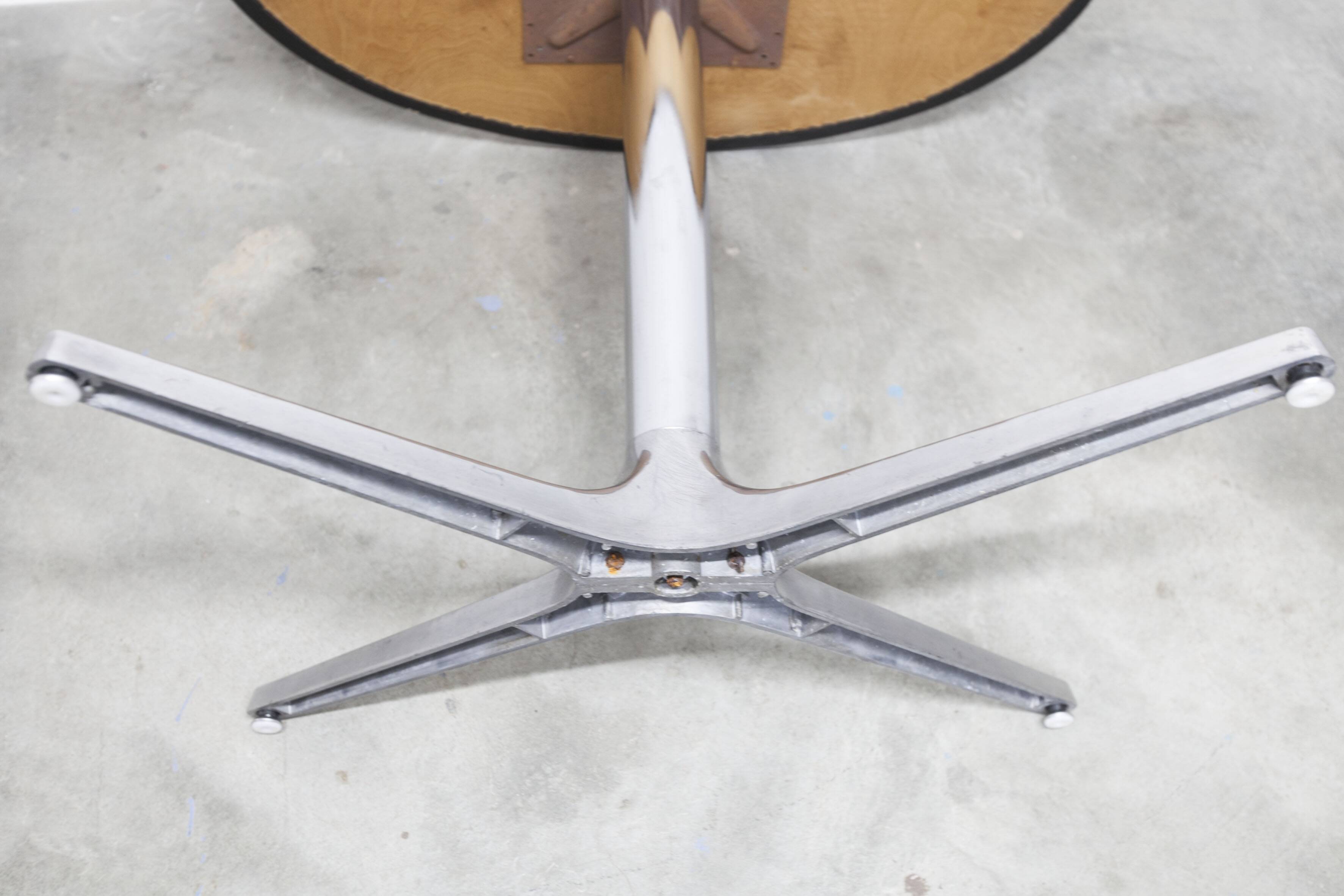 Roche Bobois oval table 1970 smoked glass chrome legs 152x117 cm