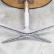 Roche Bobois oval table 1970 smoked glass chrome legs 152x117 cm