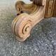 Round dining table with a central pedestal, stripped raw oak, 4 extensions, 19th century.
