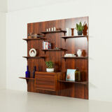Poul Cadovius rosewood wall unit with back panels Cado, Denmark, 1960s