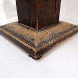 Pedestal table in wood and marble