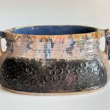 Planter caché-pots ceramic decor barbotine vintage