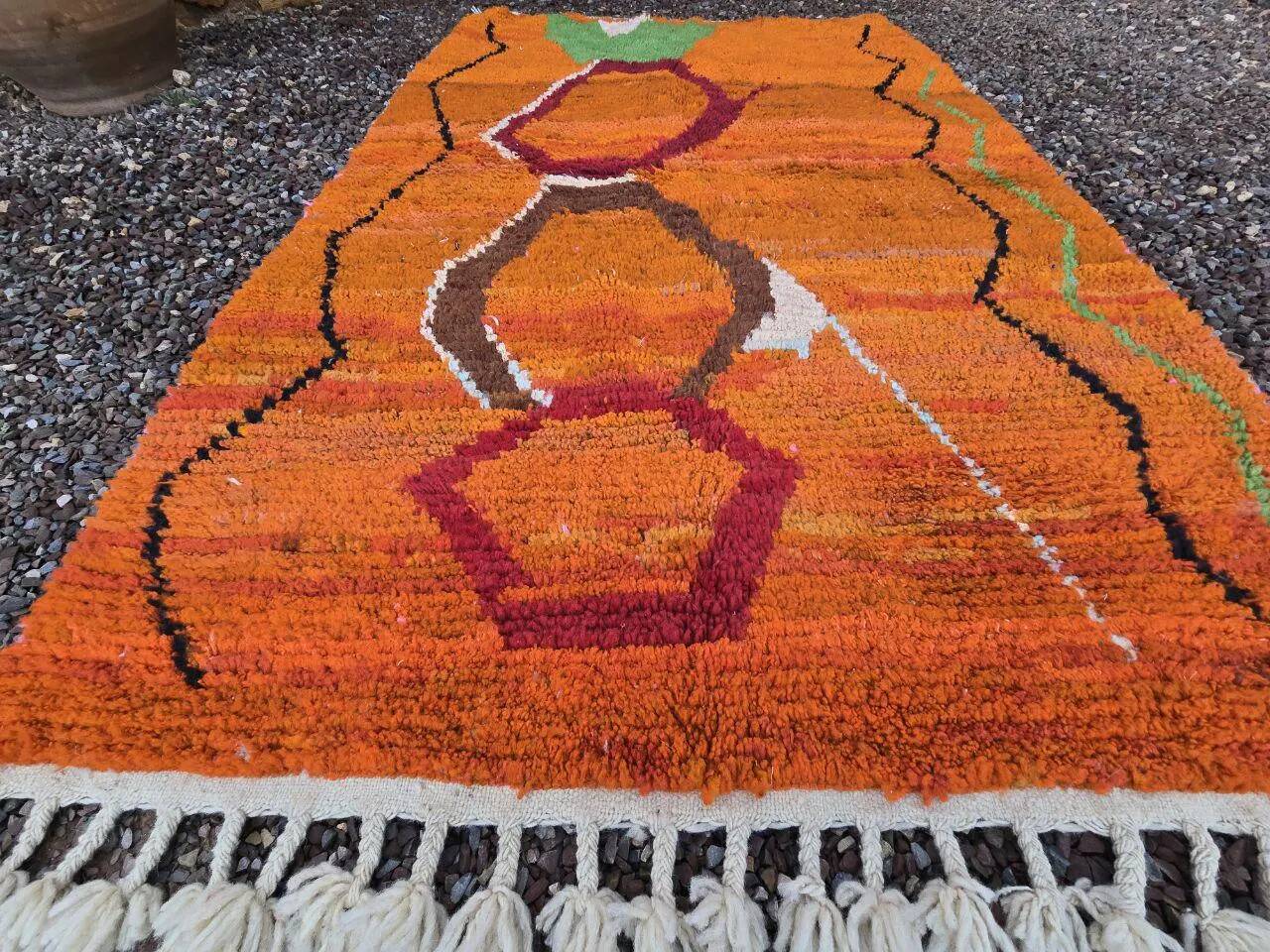 Berber rug in natural wool 2.5 x 1.5 m