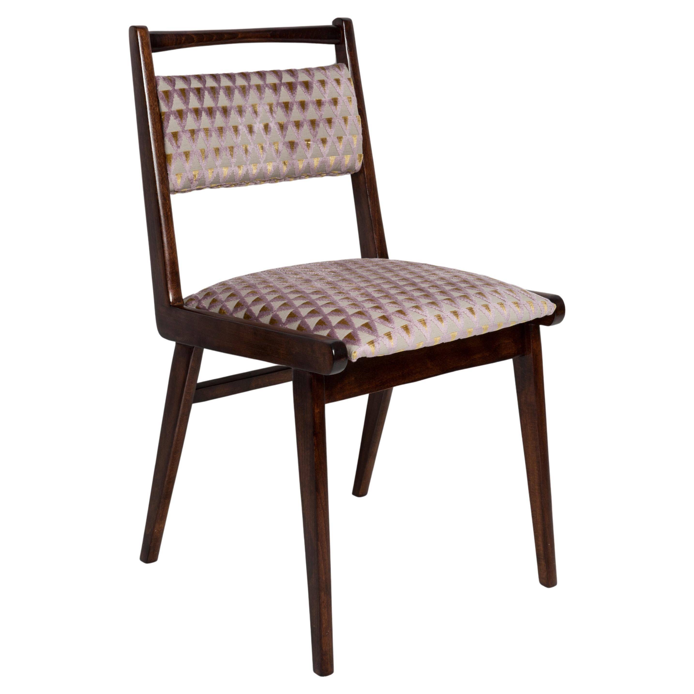 Amulet Chair in Light Purple Velvet Mid-Century, Poland, 1960s