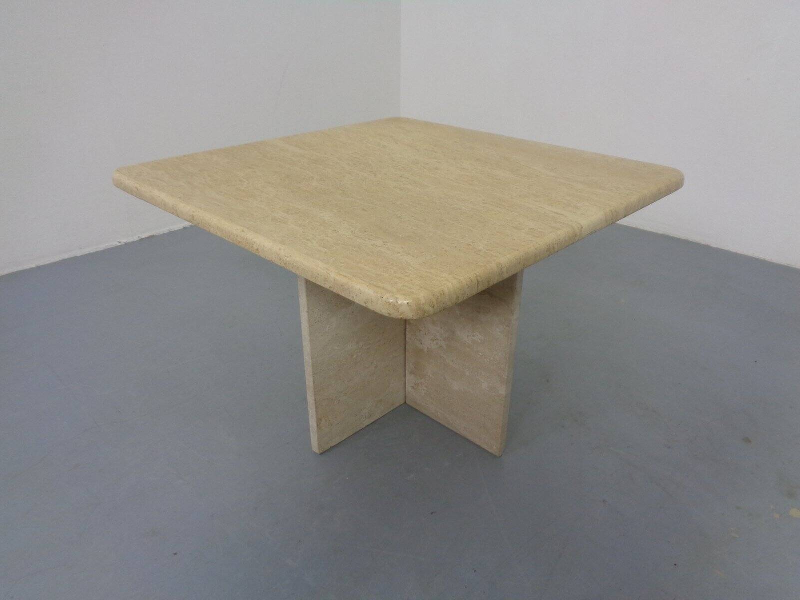Italian Travertine Coffee Table, 1970s
