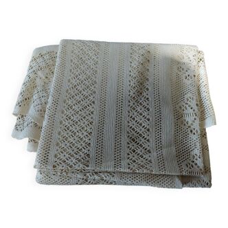 Vintage cotton crochet tablecloth