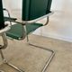 Set of 6 tubular chairs Bauhaus style design 80s/90s green