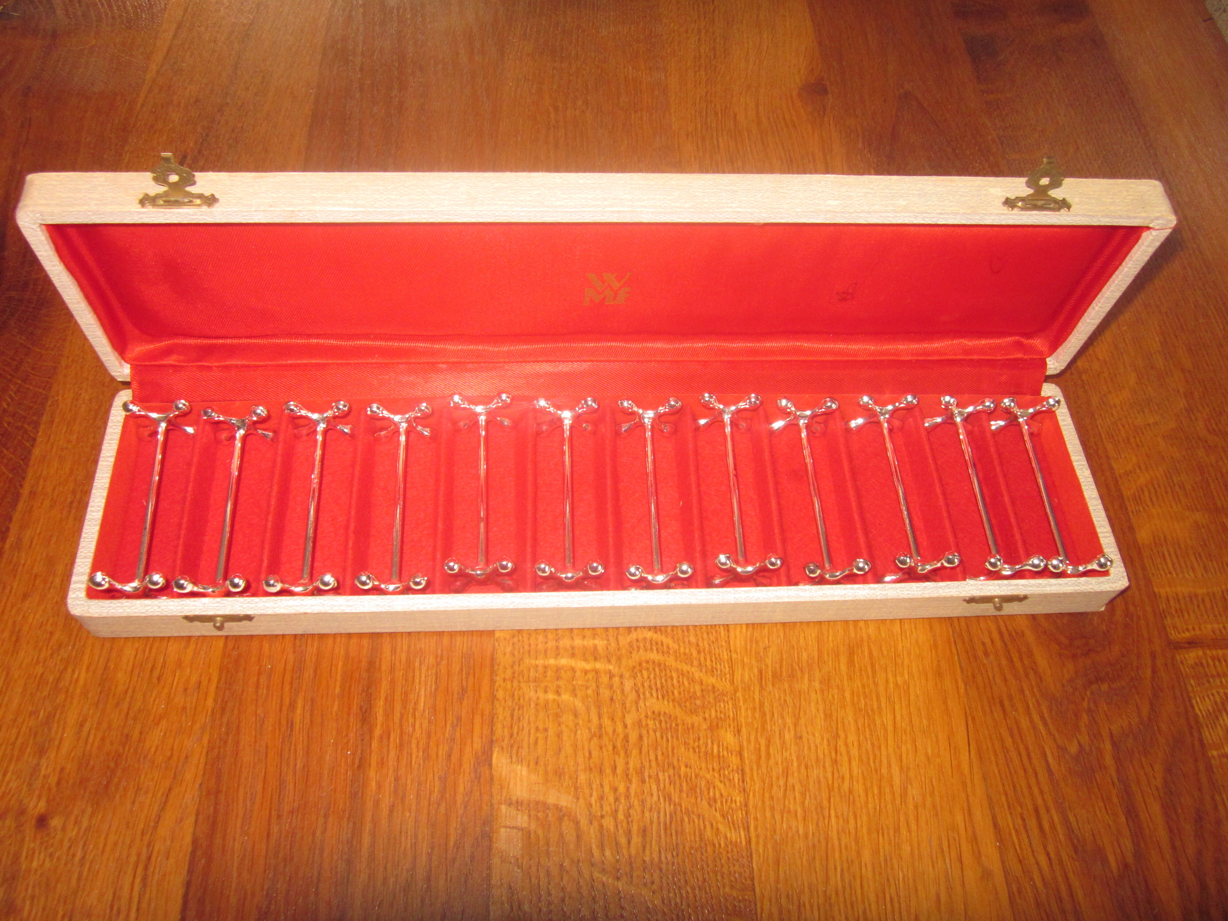 12 silver metal knife holder wmf
