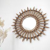 44cm rattan sun mirror