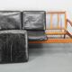 1960s Kai Kristiansen Paper Knife 3-Seater Teak Sofa in Leather , Denmark