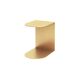 Table d'appoint en laiton brossé Veliento en forme de C