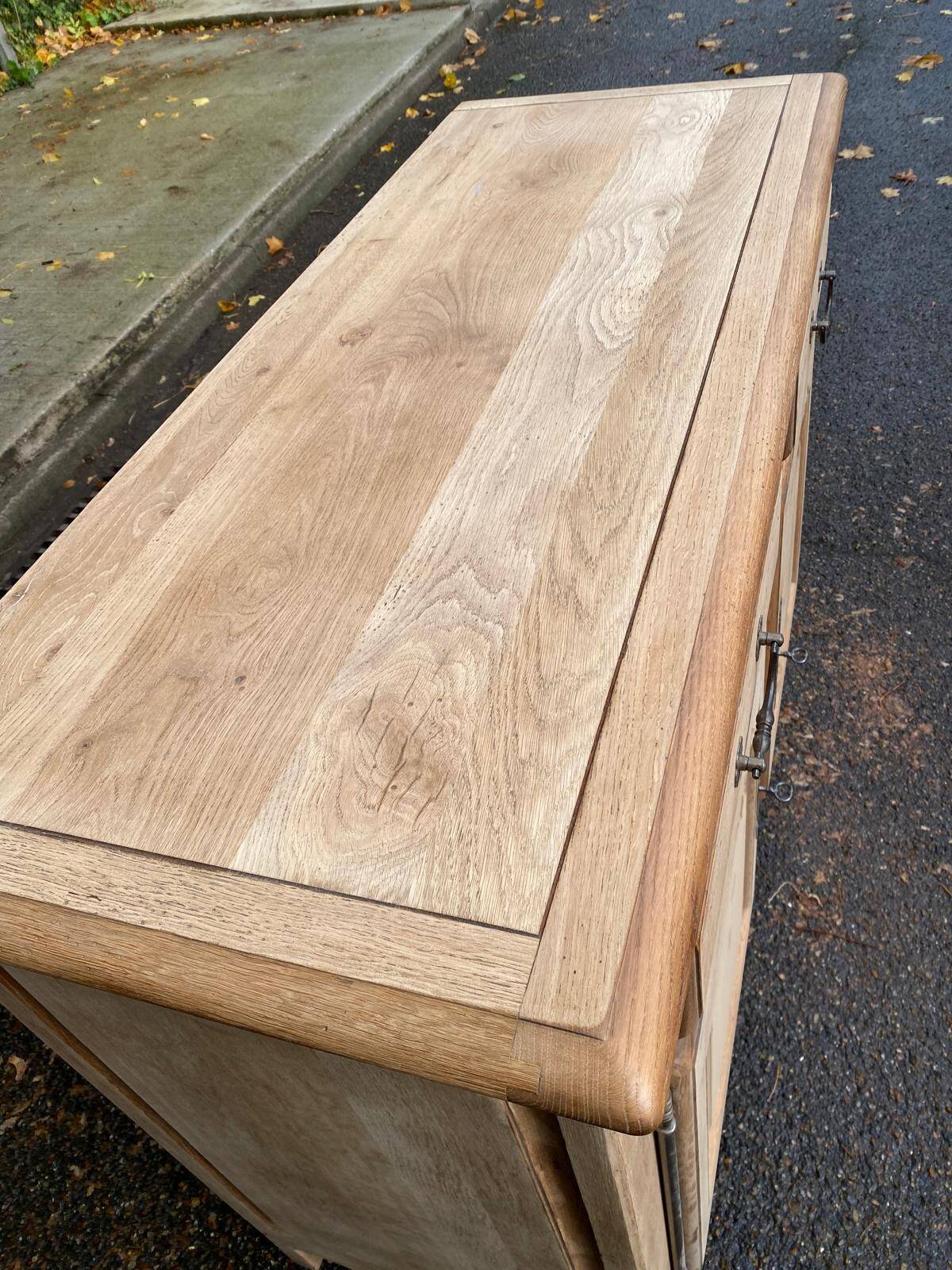 Renovated 19th century solid oak sideboard 140cm