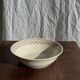 Set of a salad bowl and a vintage brown circular dish D28.