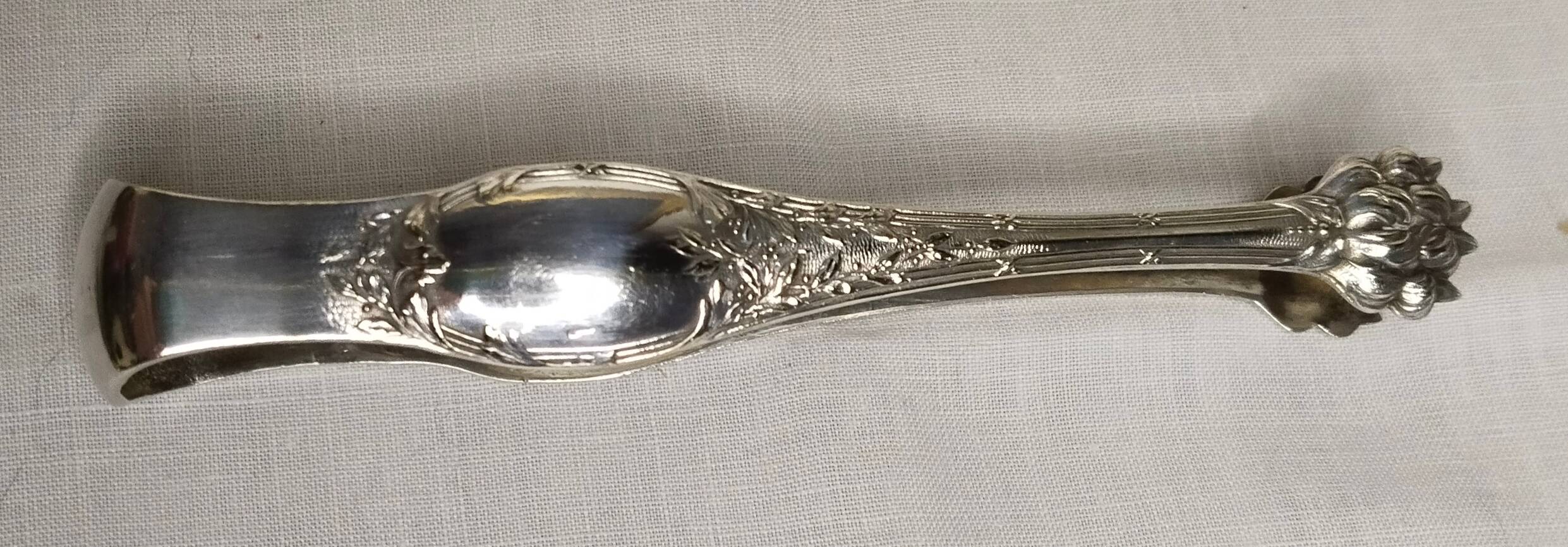 Silver ice tongs