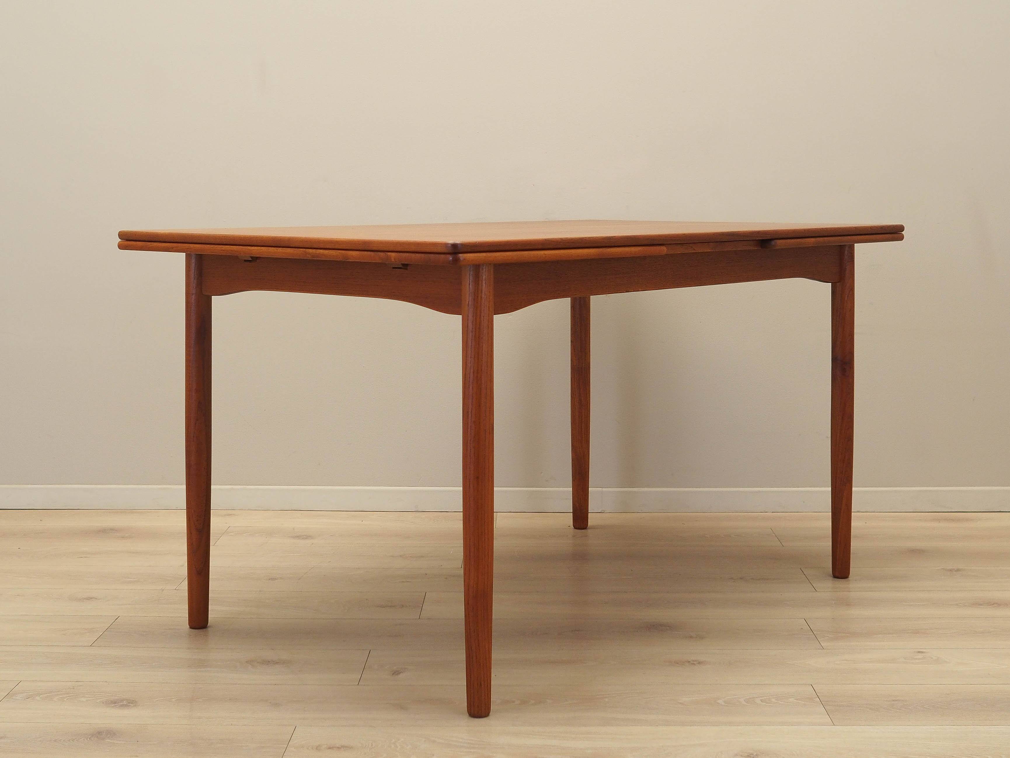 Teak table, Danish design, 1970s, manufactured in Denmark